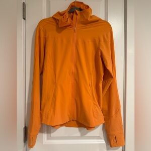Lululemon Athletica Vibrant Orange Mist Over Windbreaker Jacket